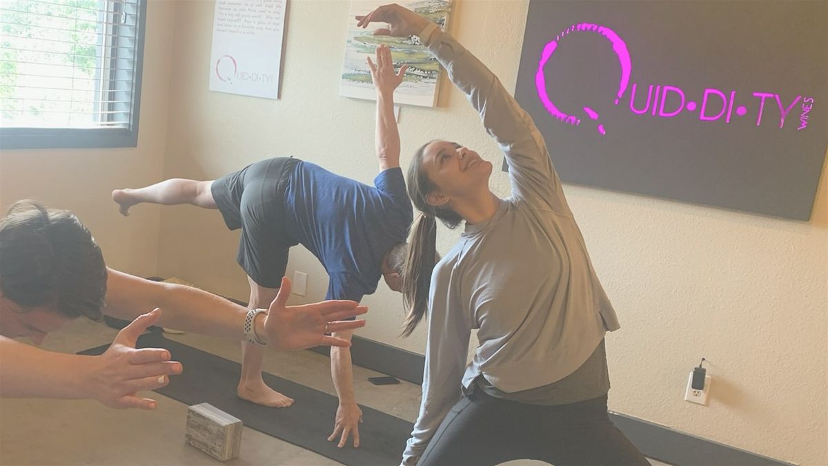 Yoga + Wine at Quiddity Wines - Woodinville