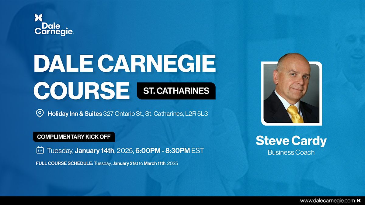 Dale Carnegie Course\u00ae: Kick-Off (St. Catharines)