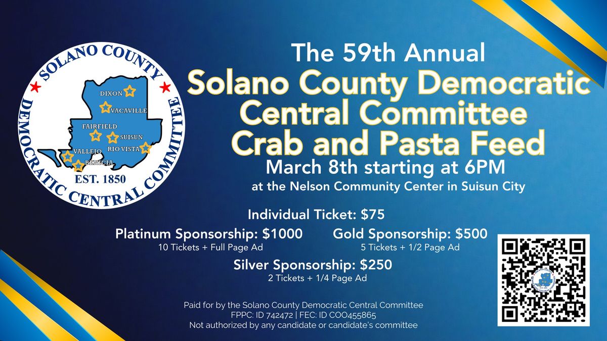 59th Annual Solano Democratic Party Crab Feed