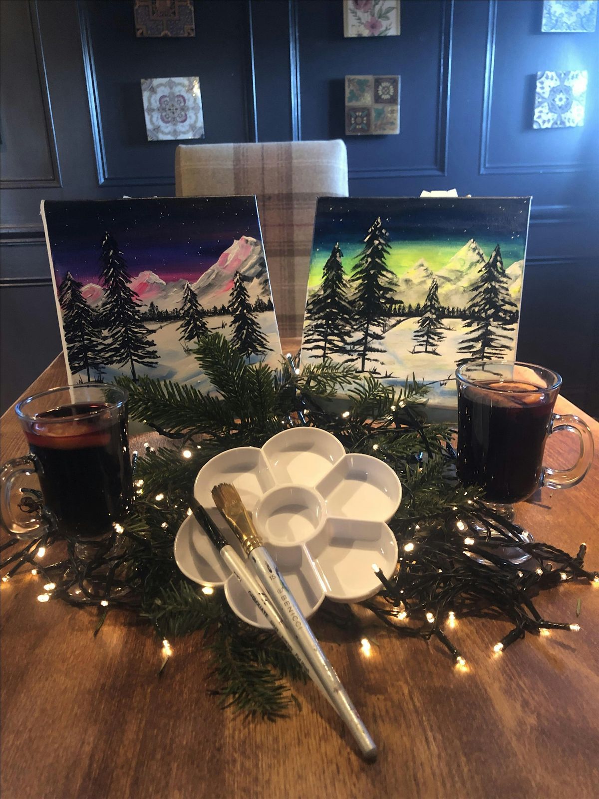 Festive paint and sip