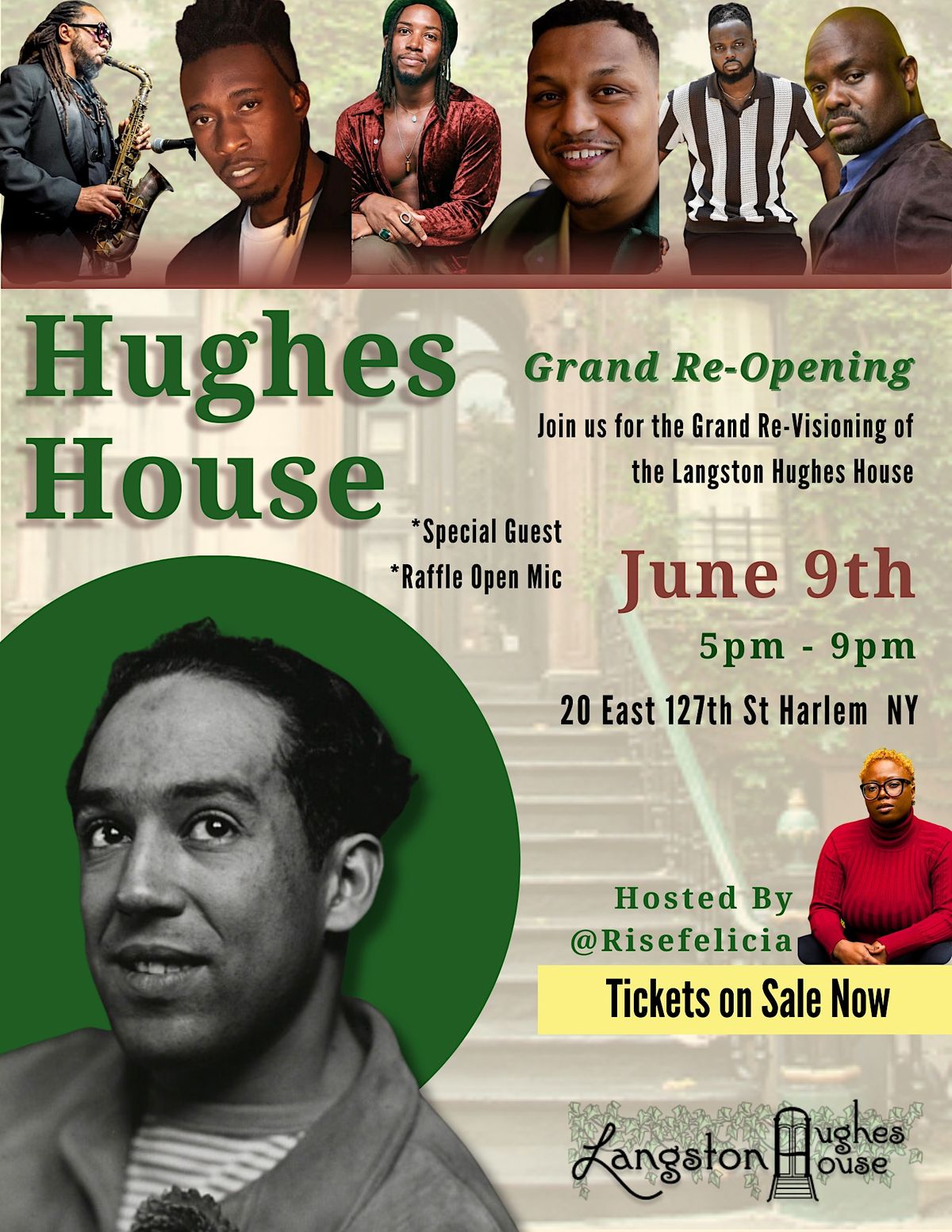 Langston Hughes House Grand ReOpening, 20 E 127th St, New York, 9 June
