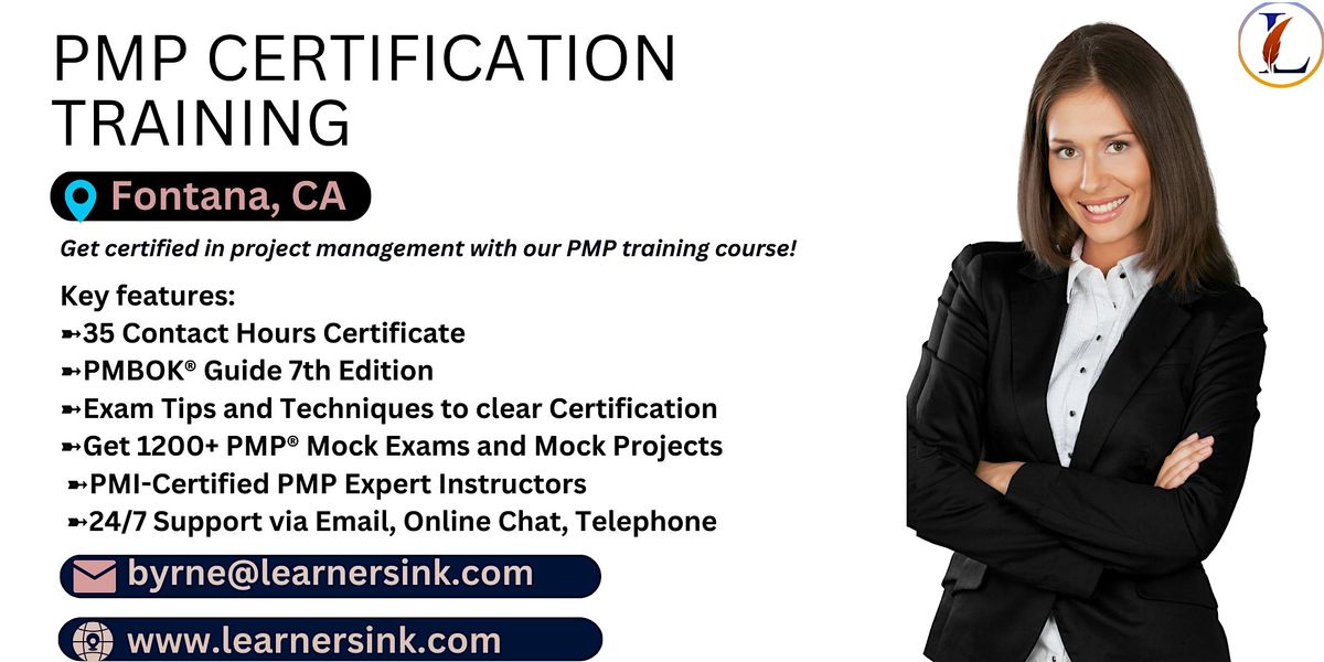 Confirmed 4 Day PMP Bootcamp In Fontana, CA