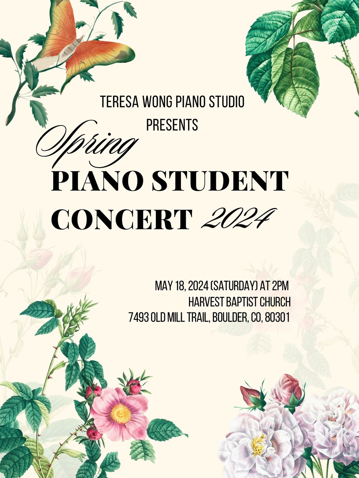 Spring Piano Student Concert 2024