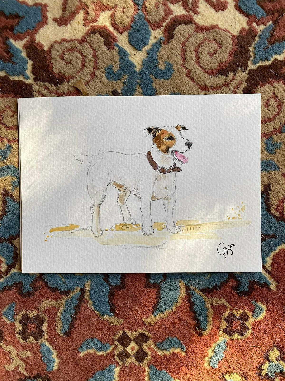 Watercolor Pet Portraits at the Merc!