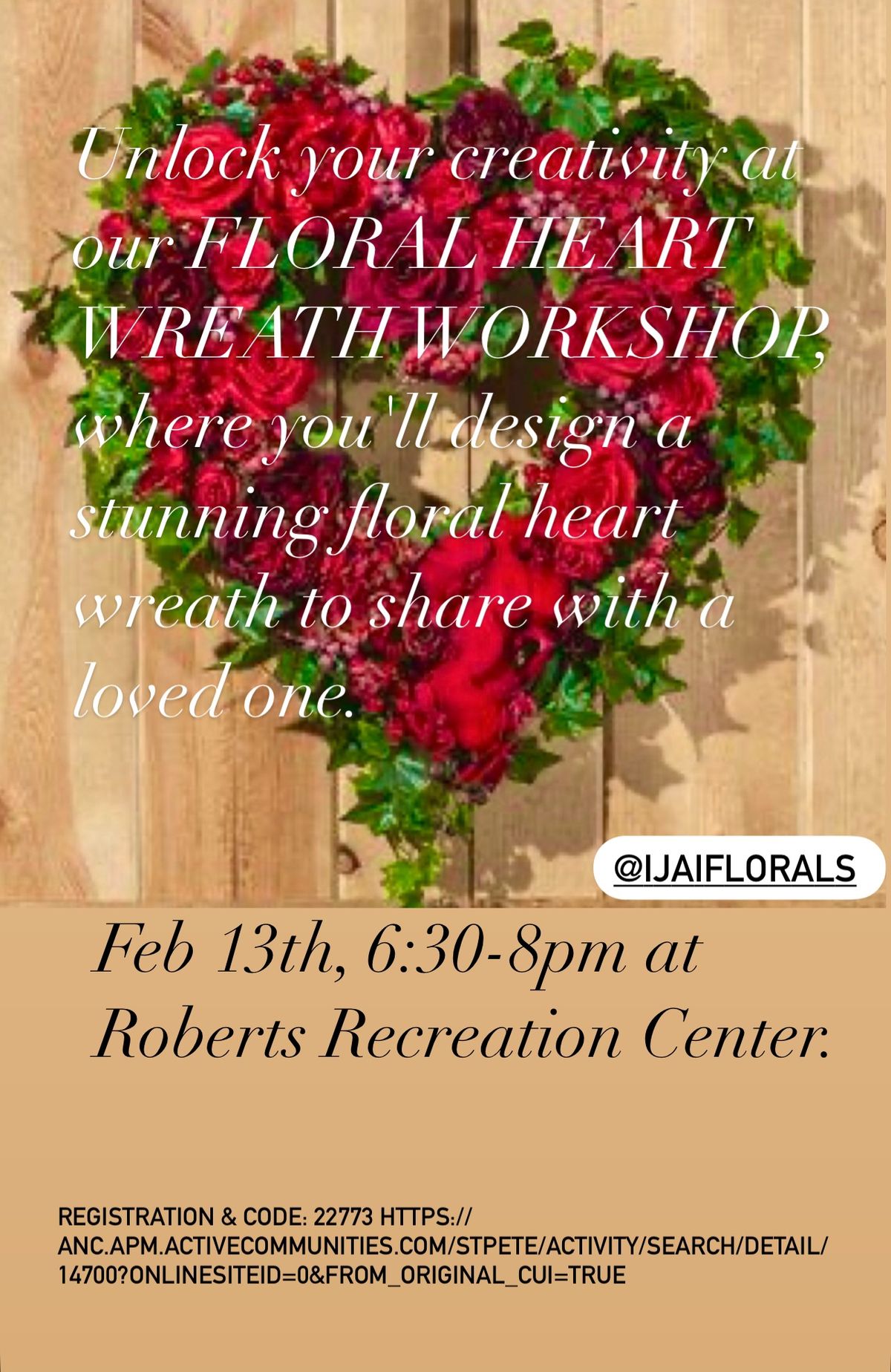 FLORAL HEART WREATH WORKSHOP