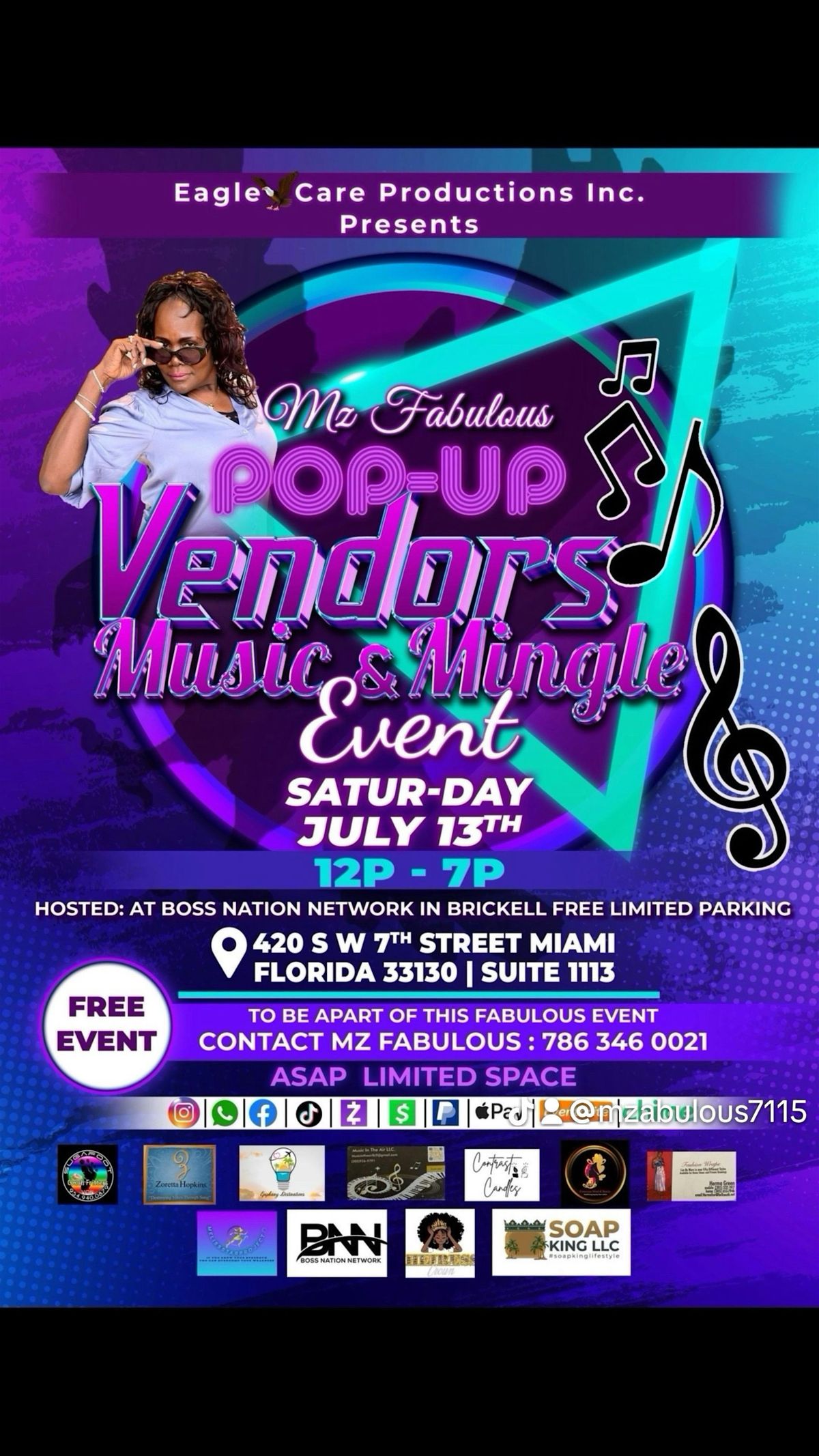 Mz Fabulous POP- UP Vendors Music & Mingle Event