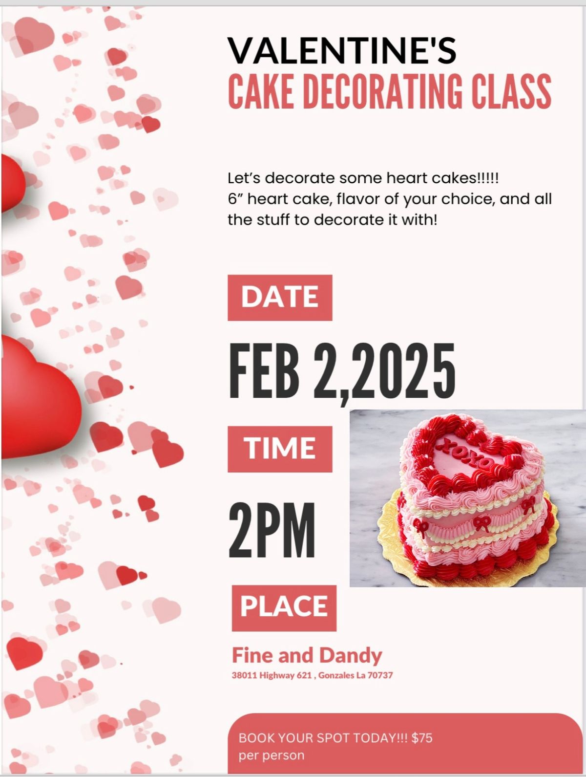 Decorate Heart Cakes for Valentine's Day