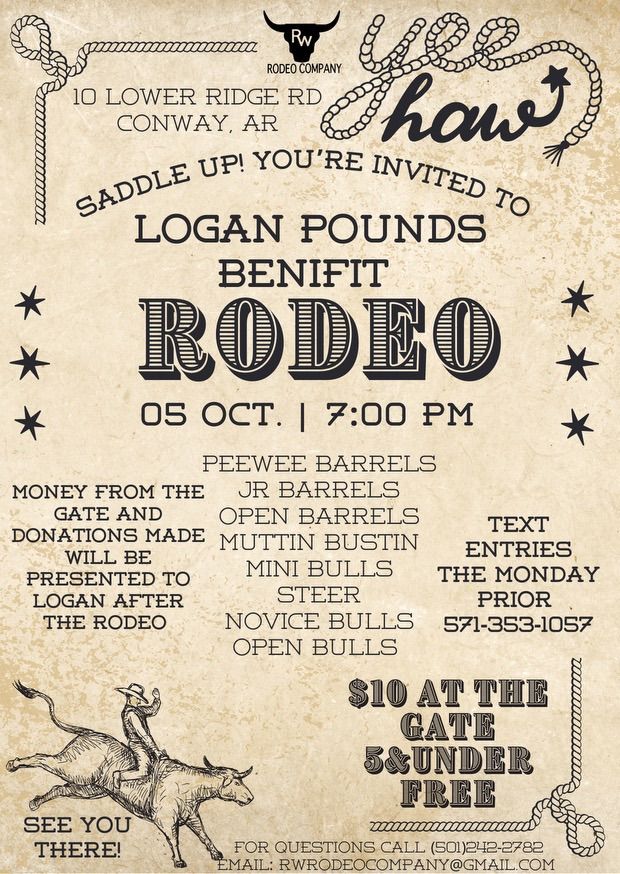 Benefit Rodeo for Logan Pounds