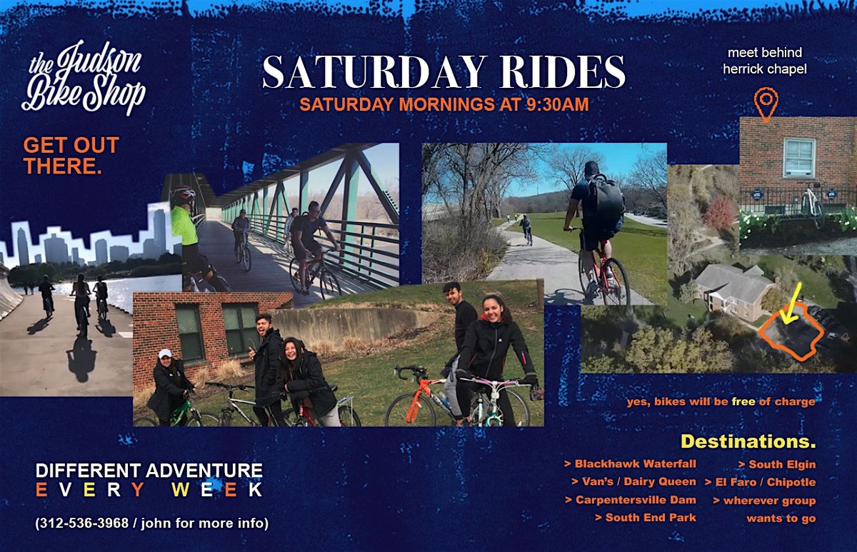 Every Saturday \/ Leisurely Ride from Judson Bike Shop