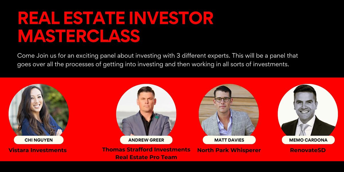 Real Estate Investor Masterclass Panel!