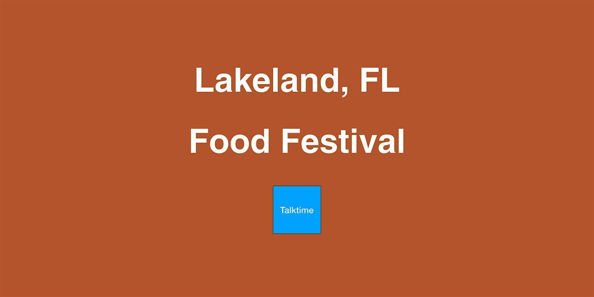 Food Festival - Lakeland