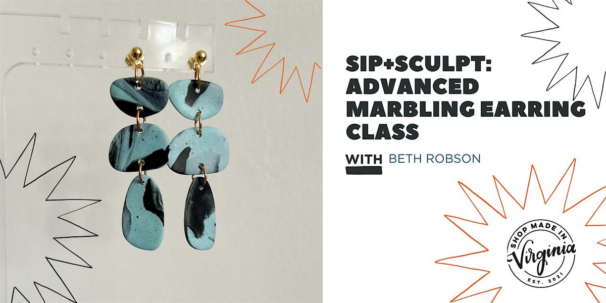 SIP+SCULPT: Advanced Marbling earring class w\/Beth Robson