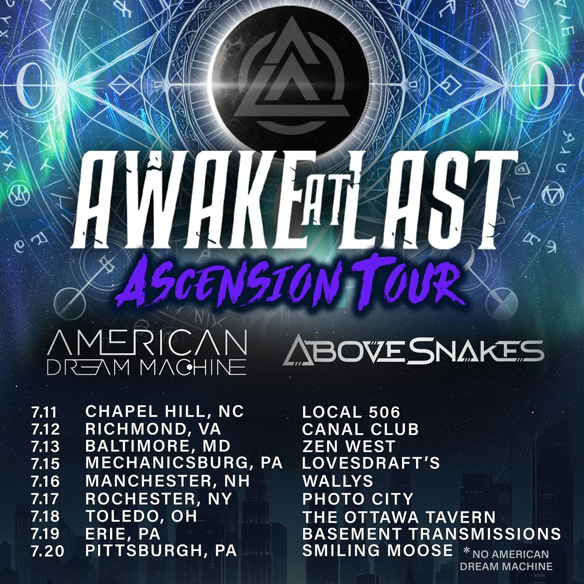 Awake At Last's Ascension Tour At Basement Transmissions