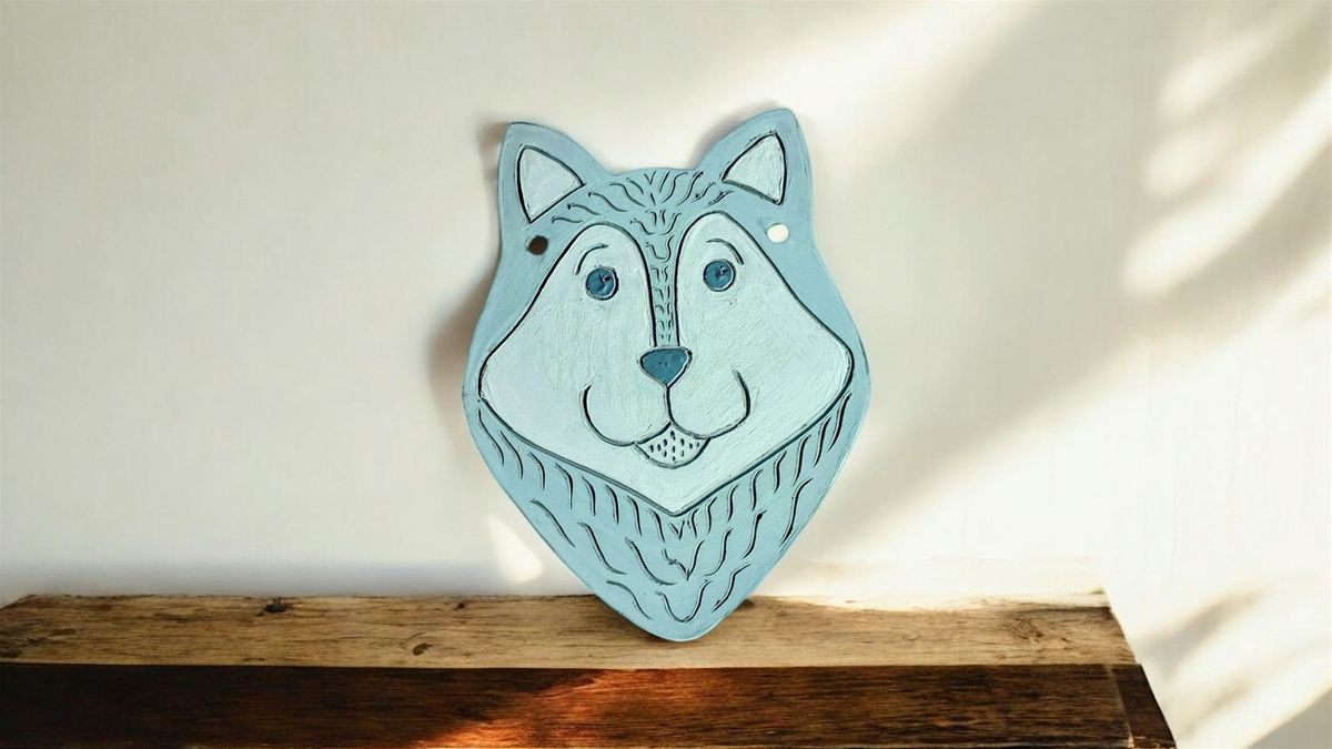 Ceramic Arctic Fox Plaque Workshop