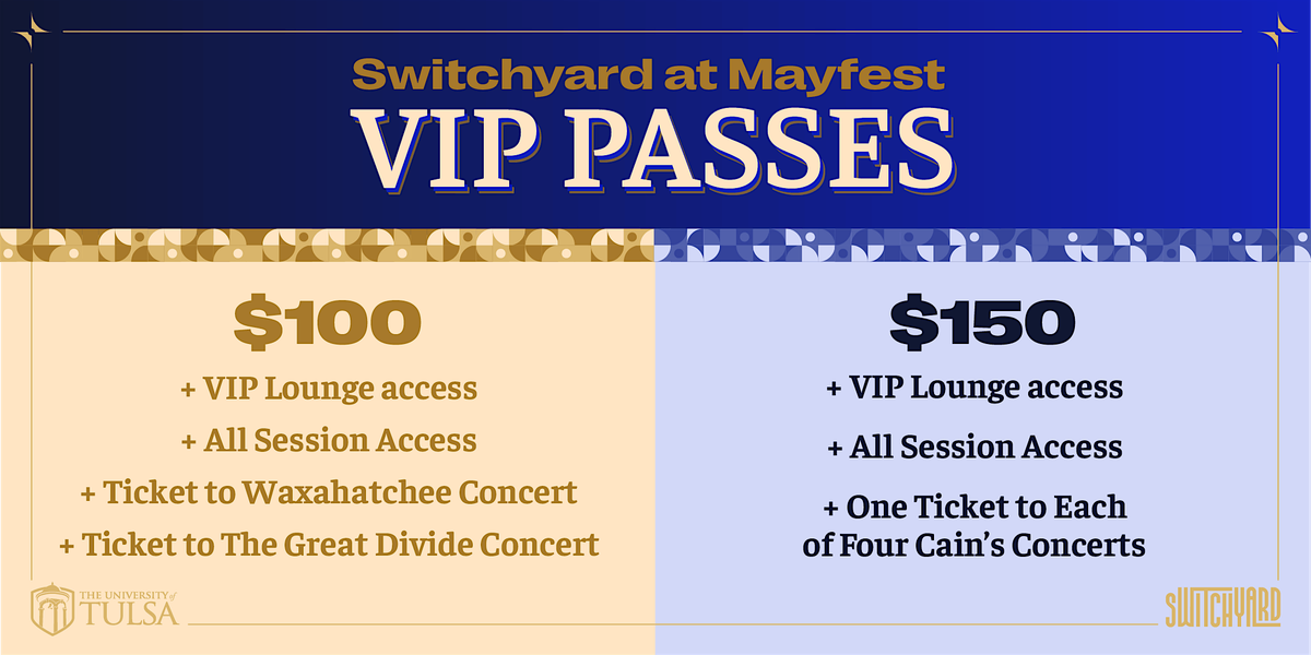 Switchyard at Mayfest: VIP Pass with 2 concerts