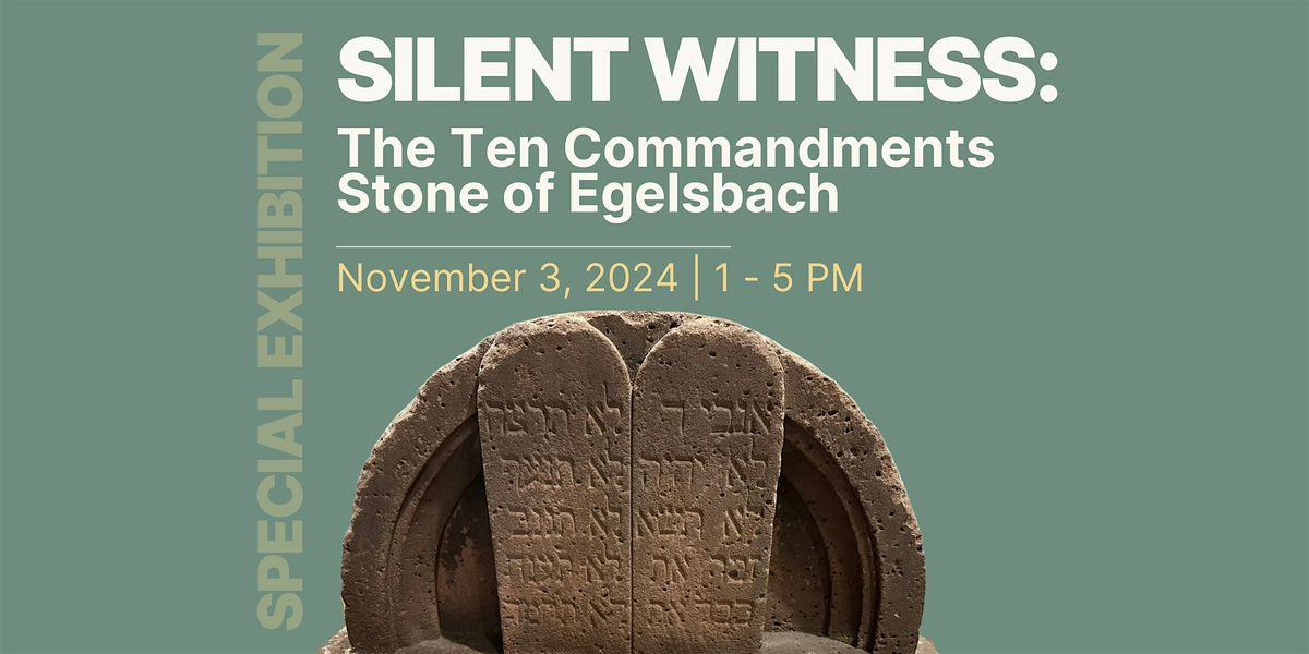 Artifact unveiling & Kristallnacht Commemoration: Silent Witness exhibition