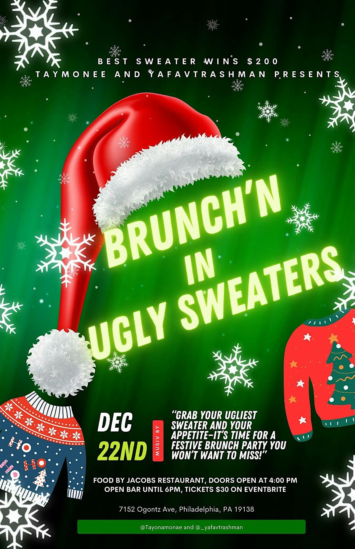 Brunch\u2019n In Ugly Sweaters