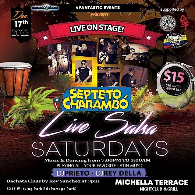 Live Band Salsa Saturday: Septeto Charambo