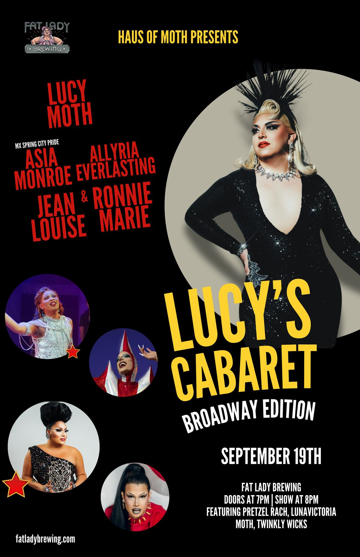 Lucy Moth's Cabaret at Fat Lady Brewing