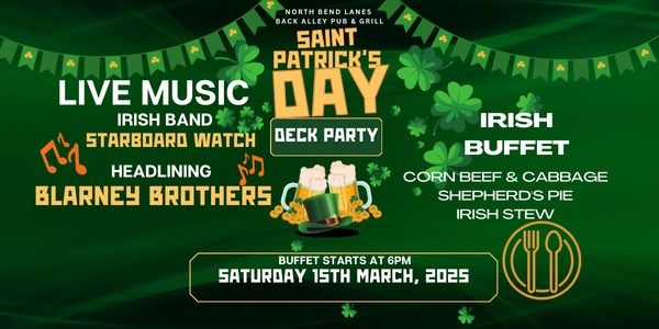 March 15th St. Patrick's Day Deck Party