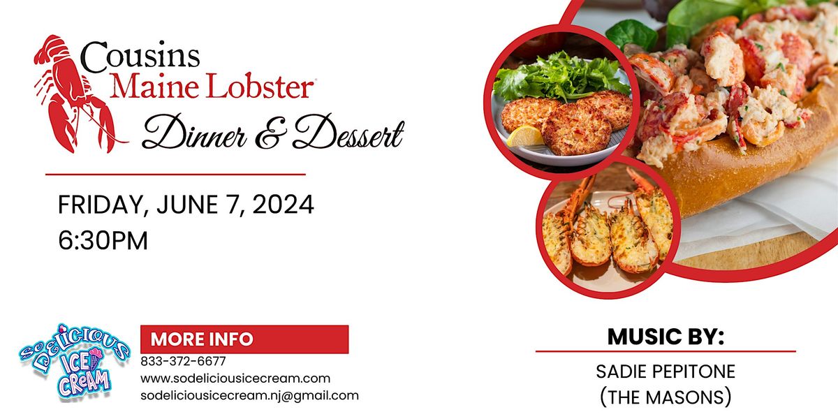 June 7, 2024 - 6:30pm Seating. Dinner & Dessert