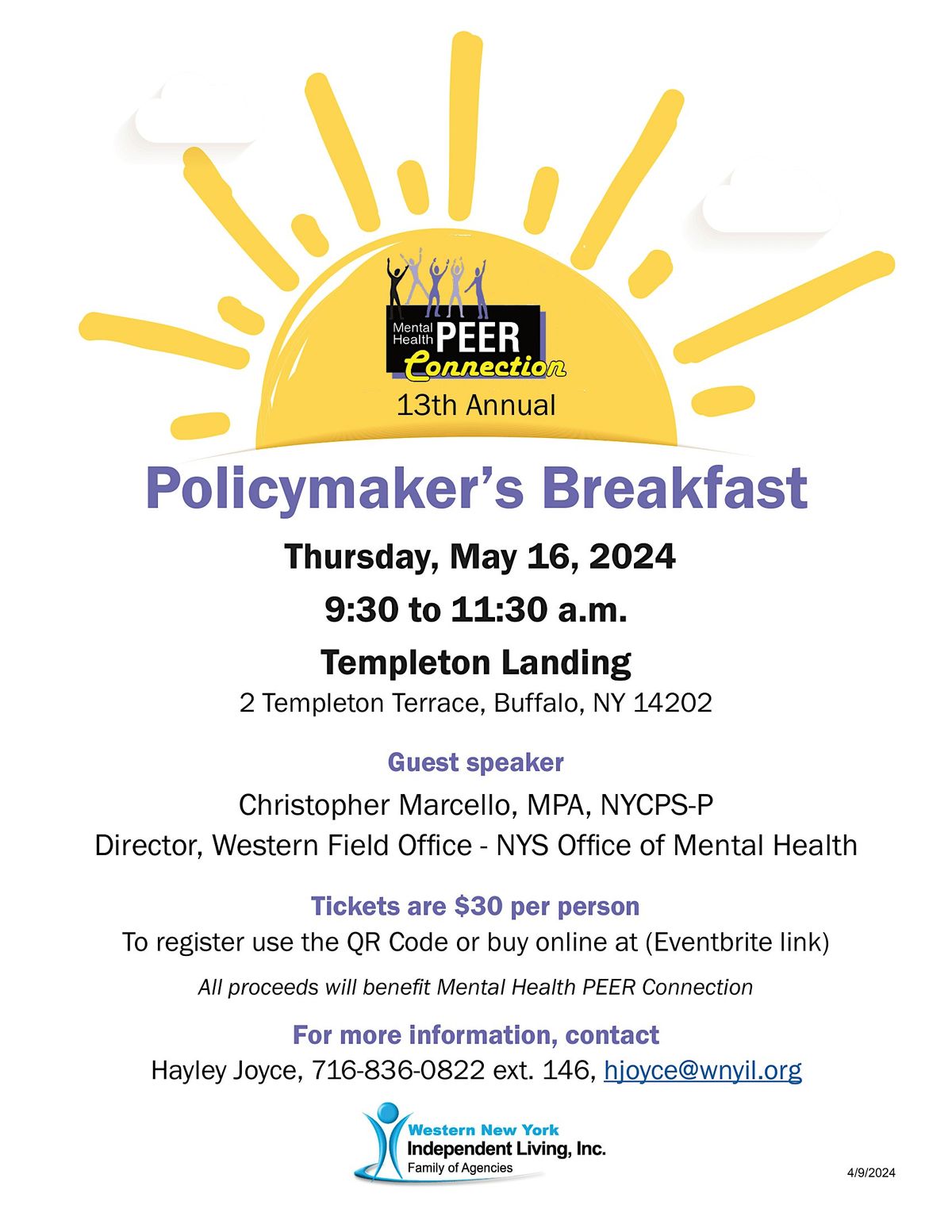 13th Annual Mental Health Peer Connection Policymaker's Breakfast