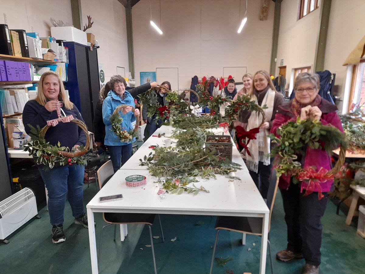 Christmas Wreath making workshop in the Heart of England Forest