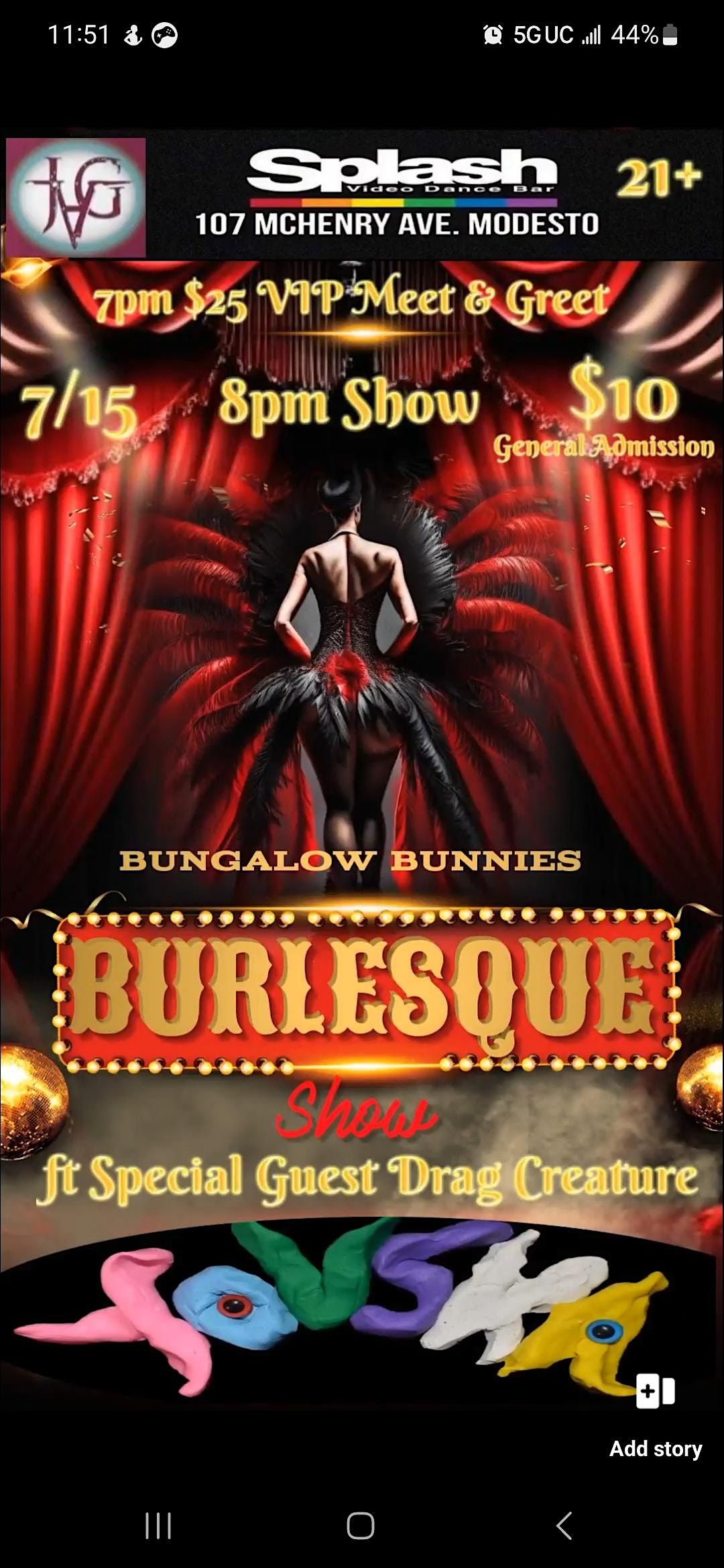 Under the Big Top! Bungalow Bunnies Variatease ft Drag Creature Yovska, Splash Bar Modesto, 15