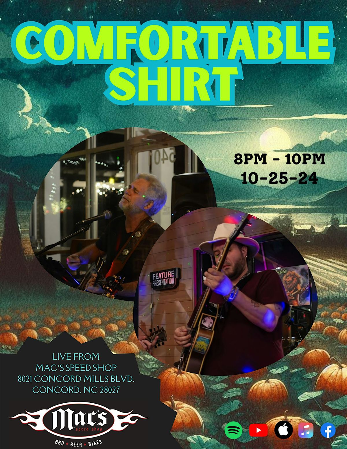 Comfortable Shirt: Live From Mac's Speed Shop (Concord Mills)!