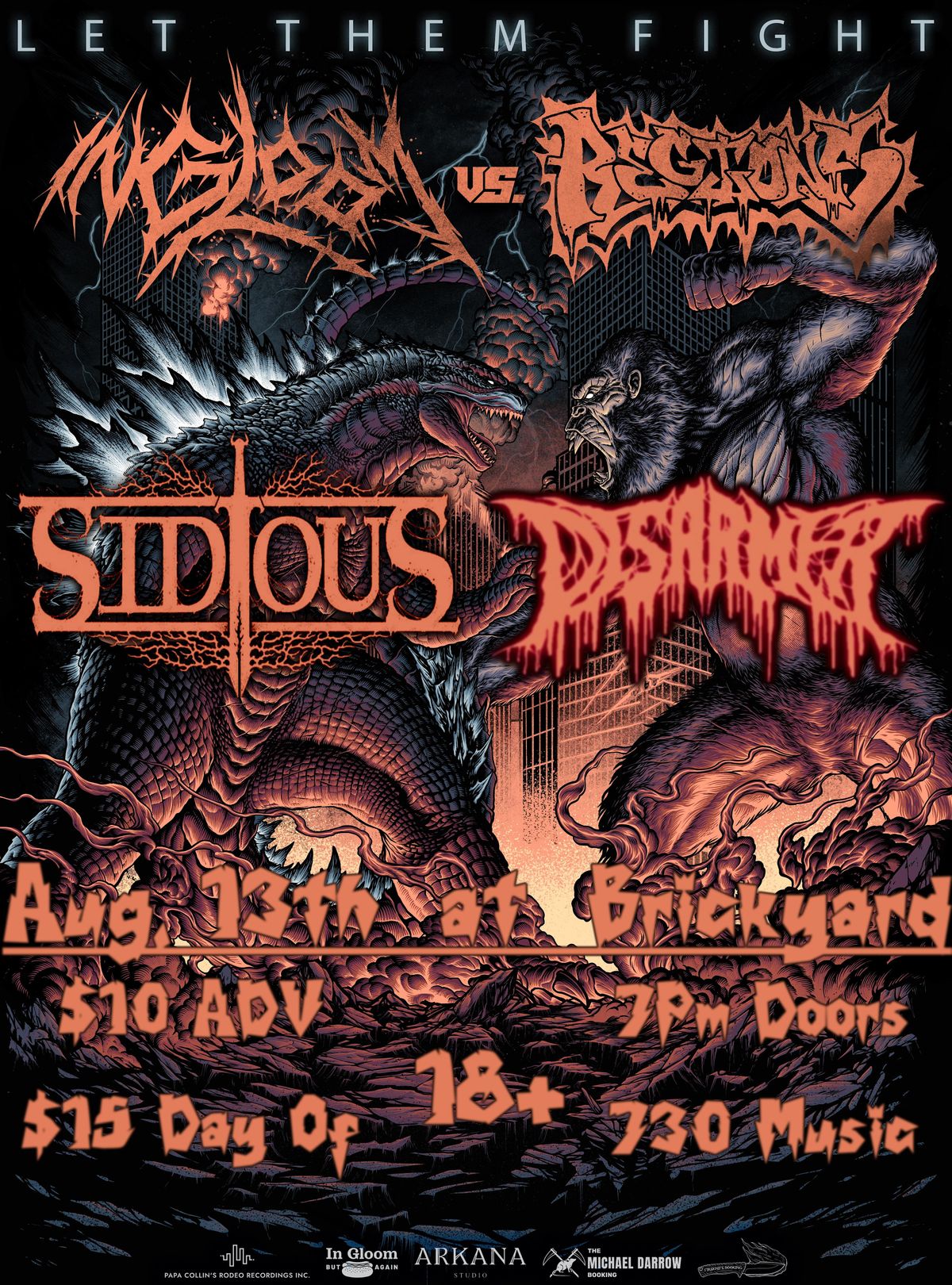 Deathcore Night - In Gloom \/ Regions \/ Disarmer \/ Sidious