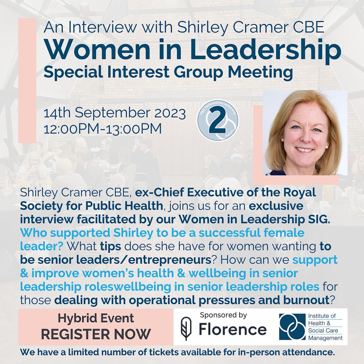 A Women in Leadership SIG Interview with Shirley Cramer CBE