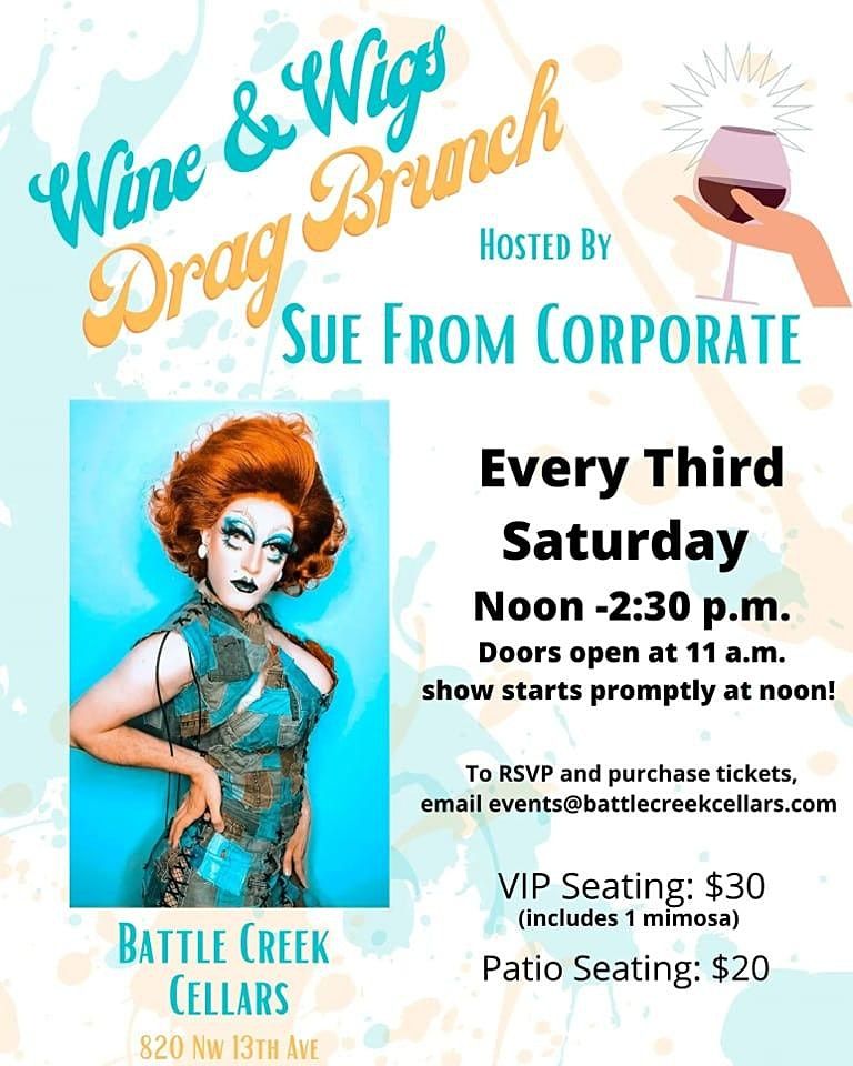 Wine and Wigs Drag Brunch