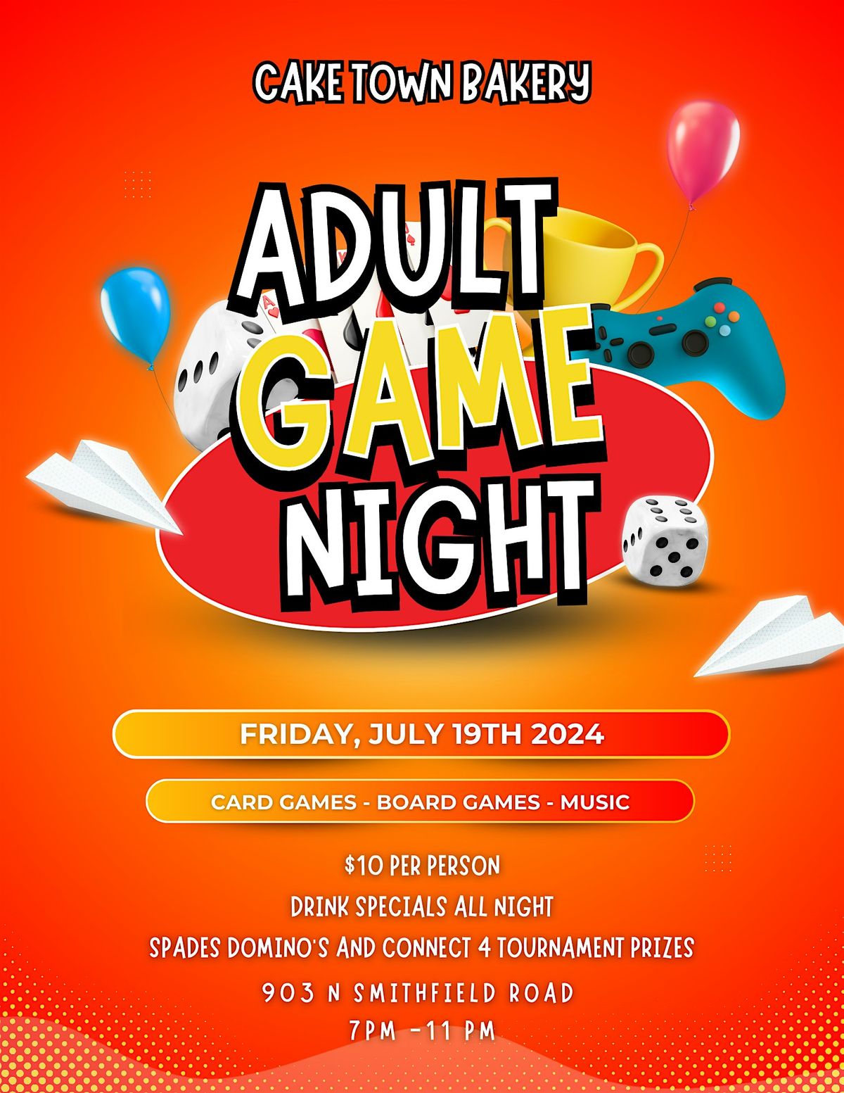 Cake Town Bakery Presents: Adult Game Night