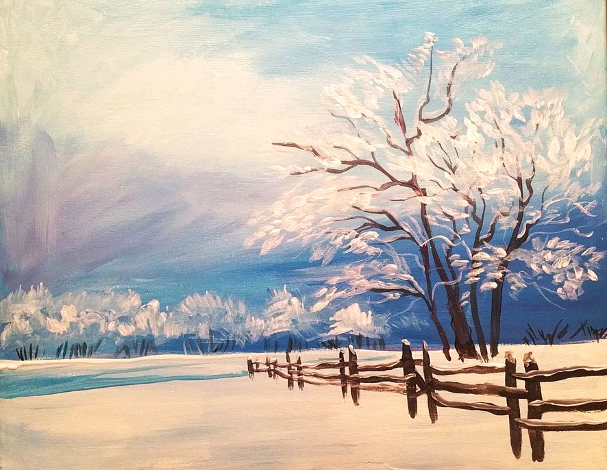 CHORLEY Paint Party,  Winter Trees - FF