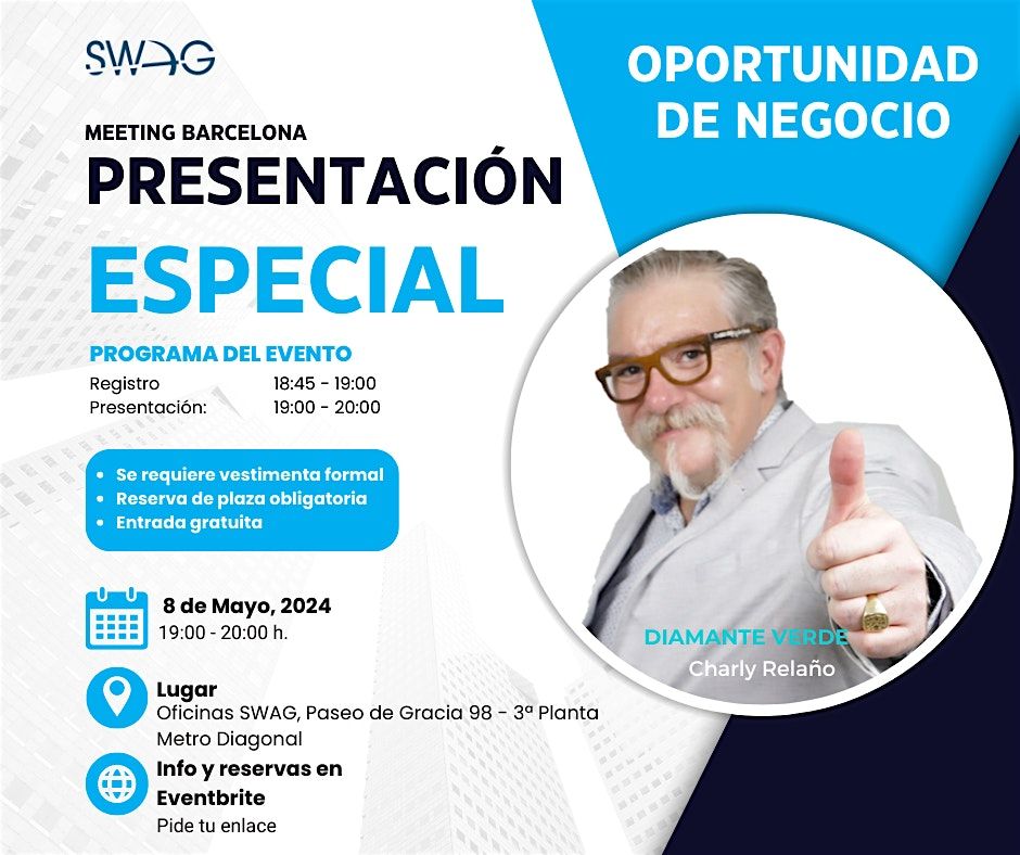 Presentaci\u00f3n negocio SWAG en Barcelona Mayo 2024