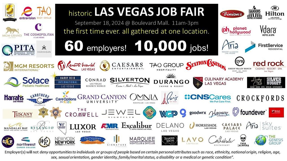 SALES JOB FAIR.  Sales, Retail, Customer Service and more.