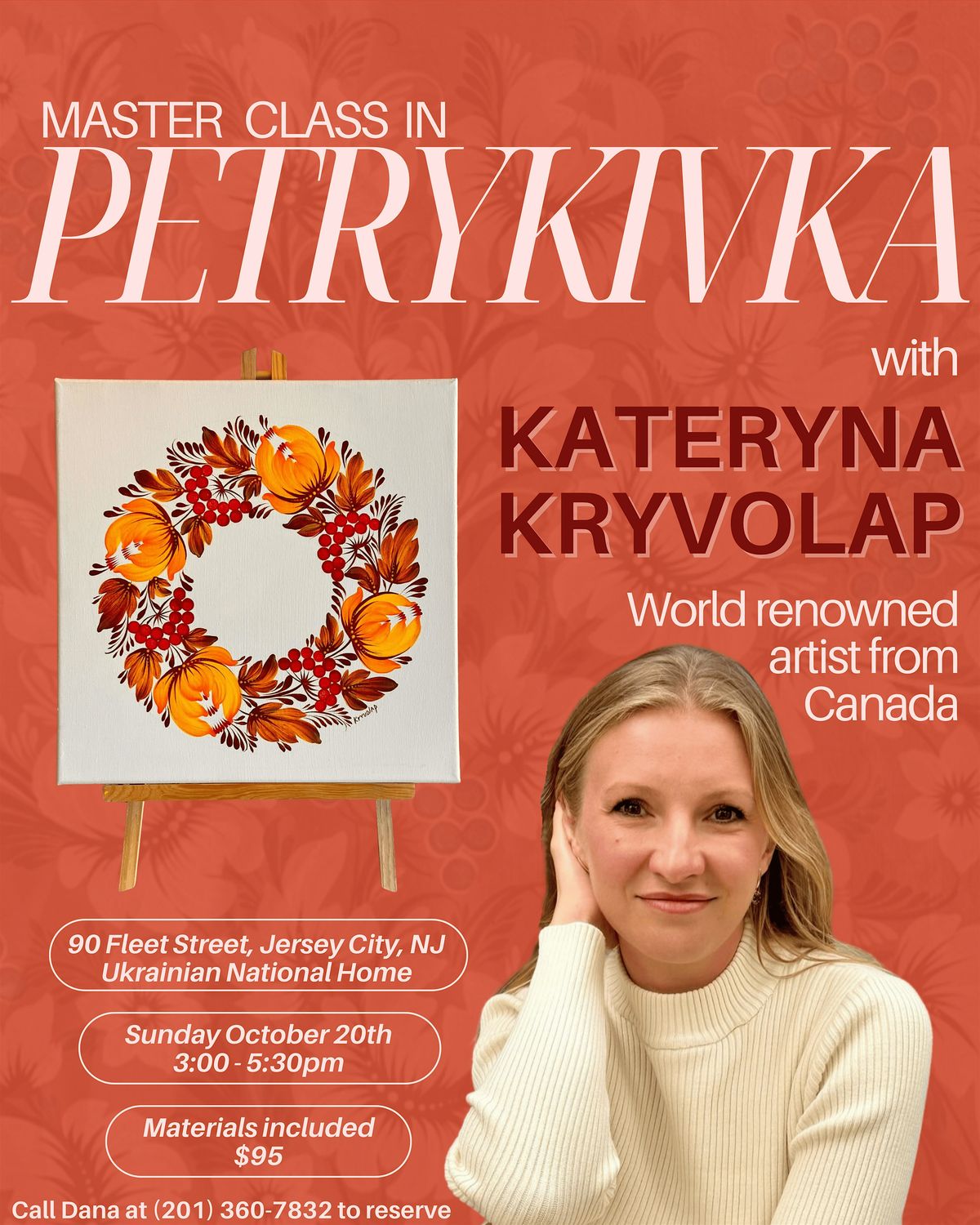 Master class in Ukrainian painting with world renowned Kateryna Kryvolap