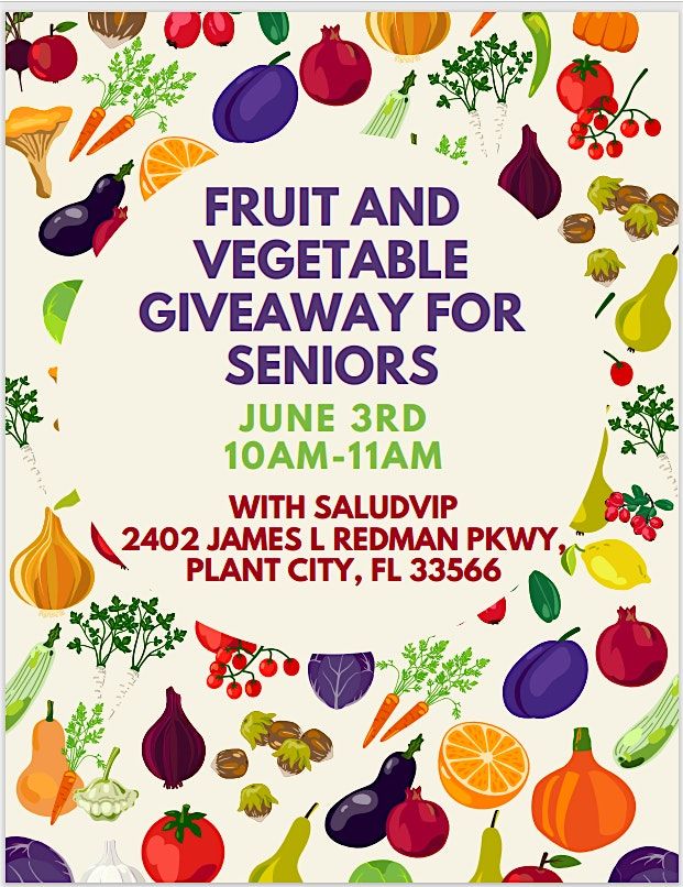 FRUIT AND VEGETABLE GIVEAWAY FOR SENIORS