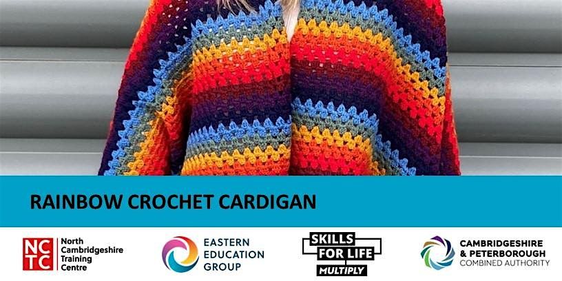 Rainbow Crochet Cardigan with Multiply