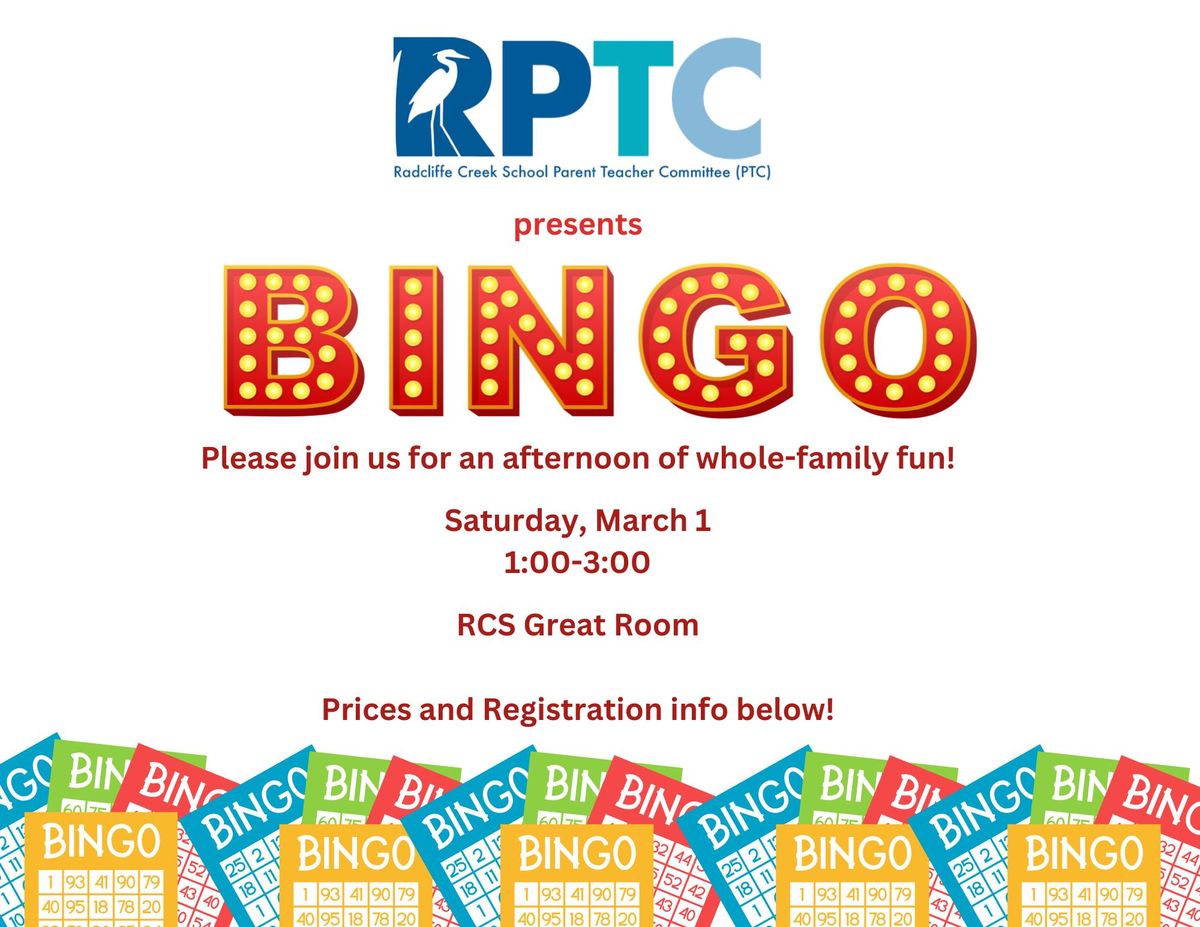 Radcliffe PTC BINGO!