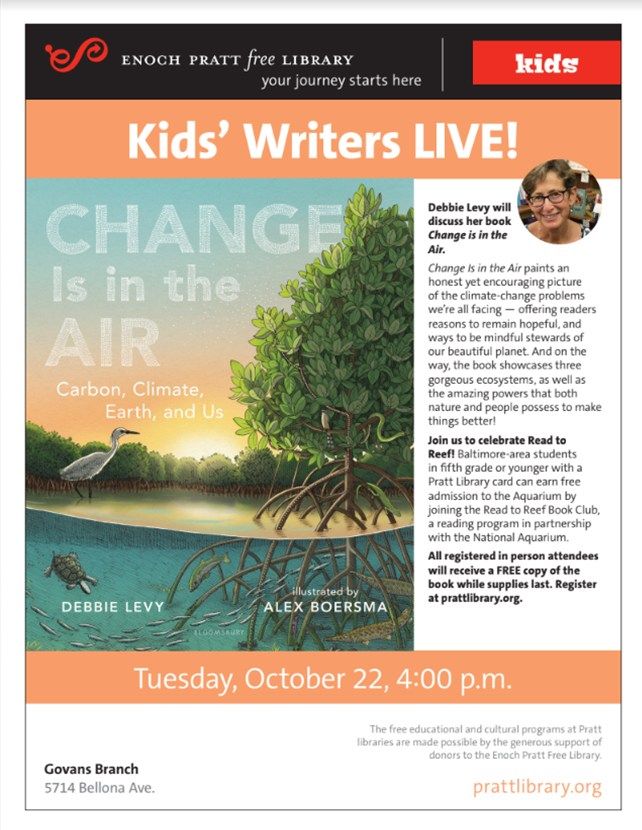 Writers Live Debbie Levy: "Change is in the Air"