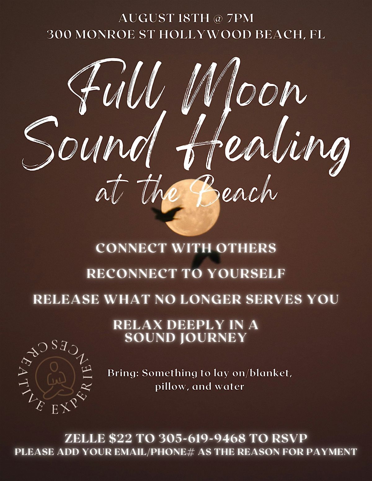 Full Moon Sound Healing at the beach