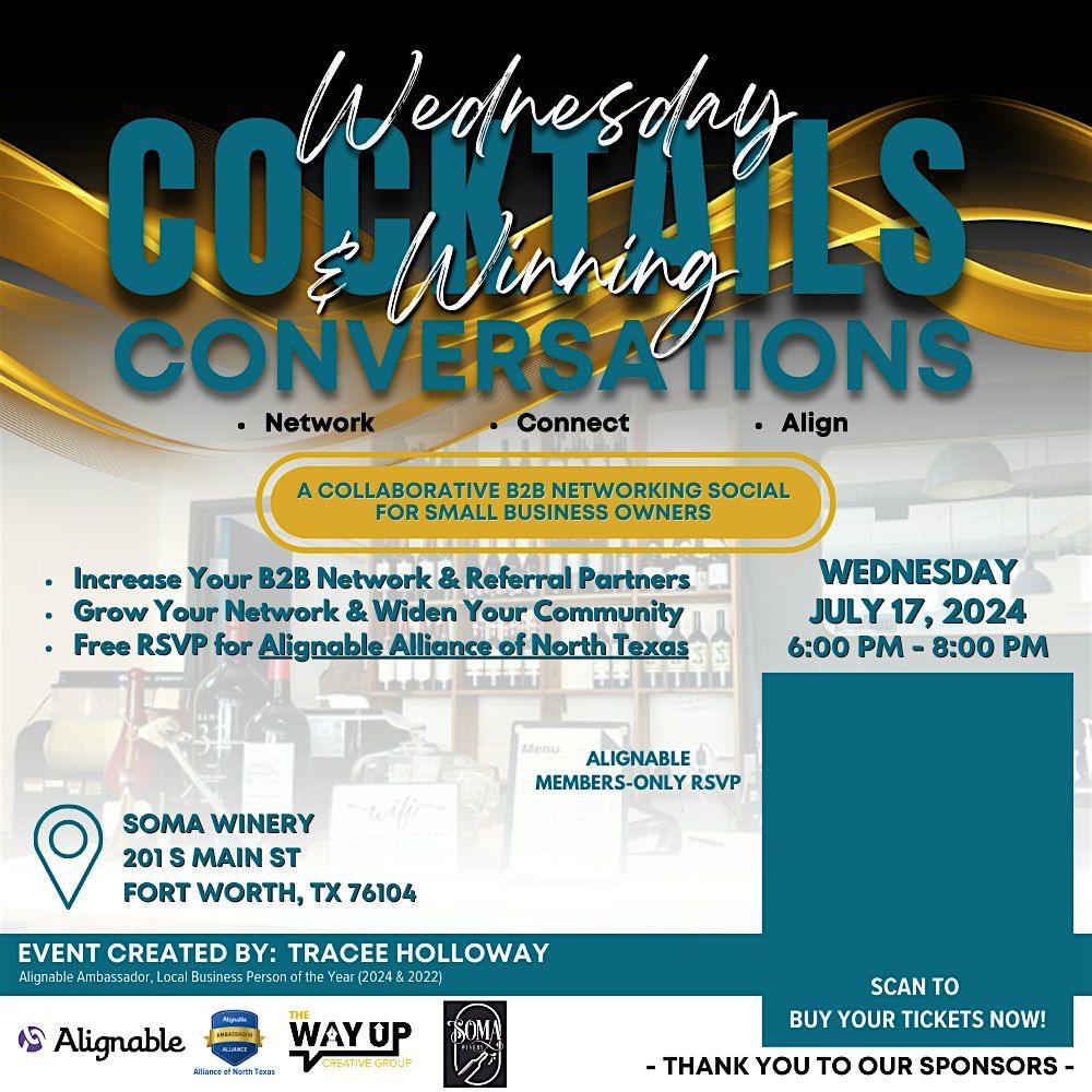 Social B2B Networking: Wednesday Cocktails & Winning Conversations