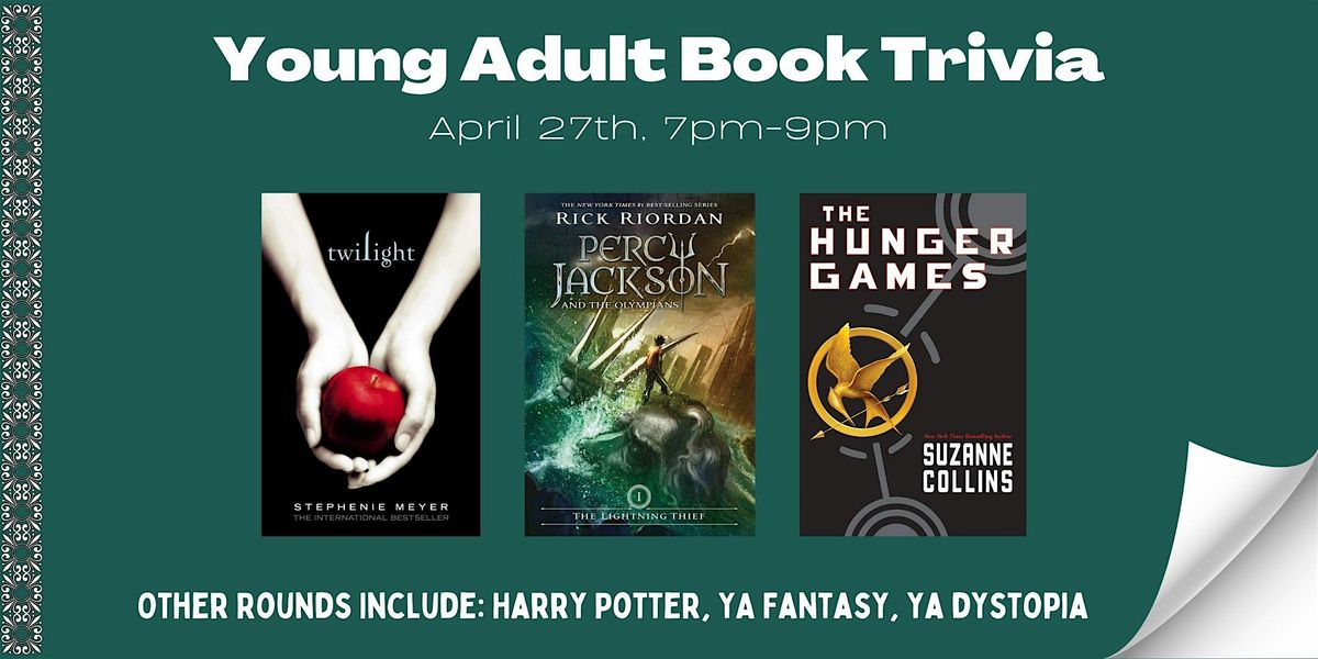 Young Adult Book Trivia, Trident Booksellers & Cafe, Boston, 27 April 2024