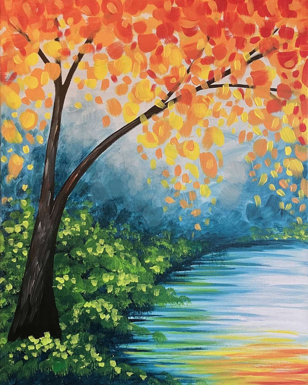 A Sutton Park Autumnal Canvas Painting Experience with Heather at The Quill and Taper, Four Oaks