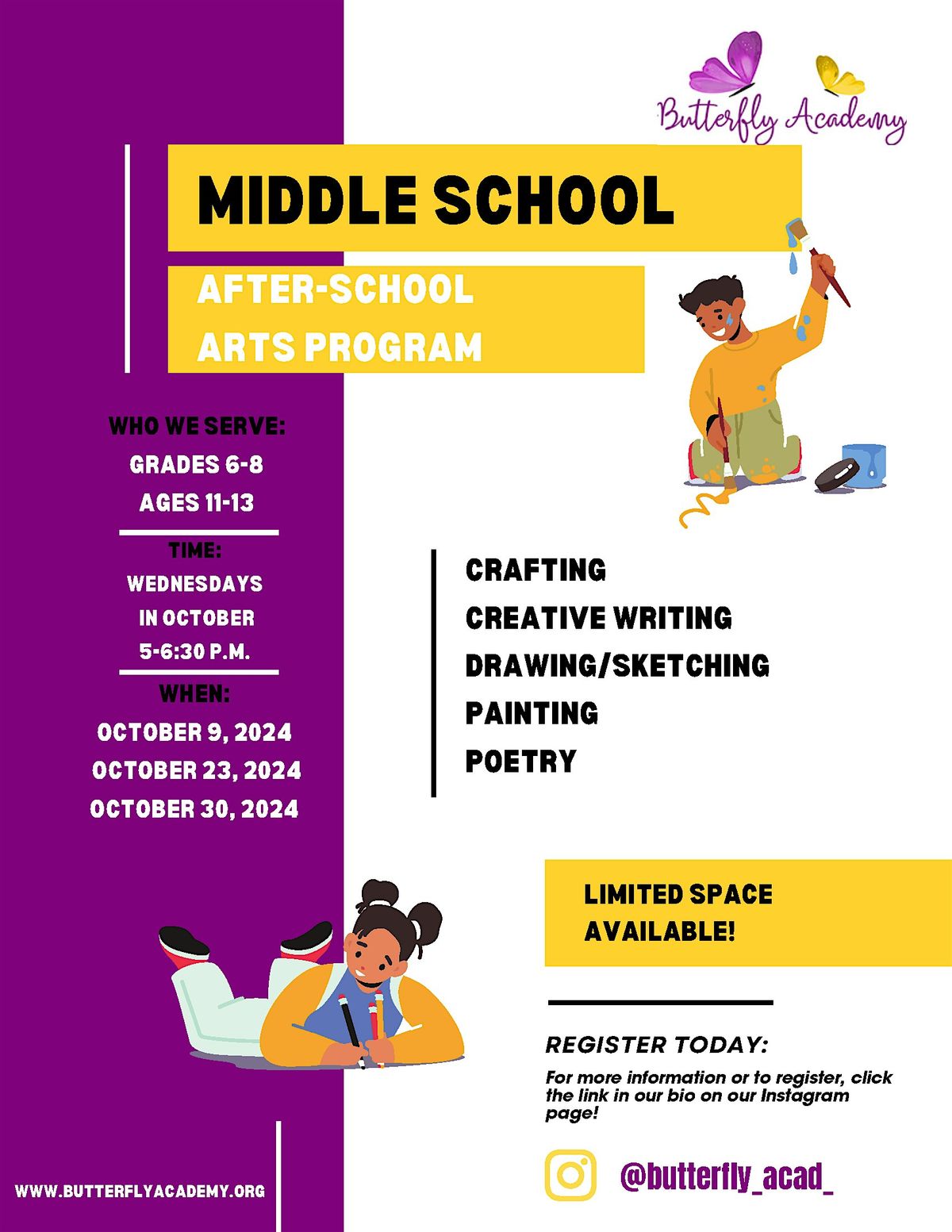 Middle School After-School Arts Program