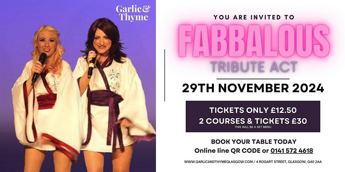 Abba Tribute Night at Garlic & Thyme