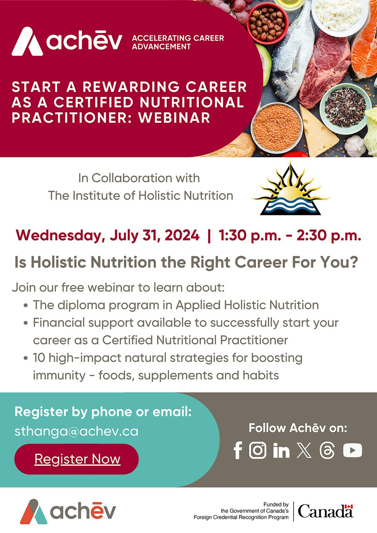 Start a rewarding career as a certified Nutritional practitioner: Webinar