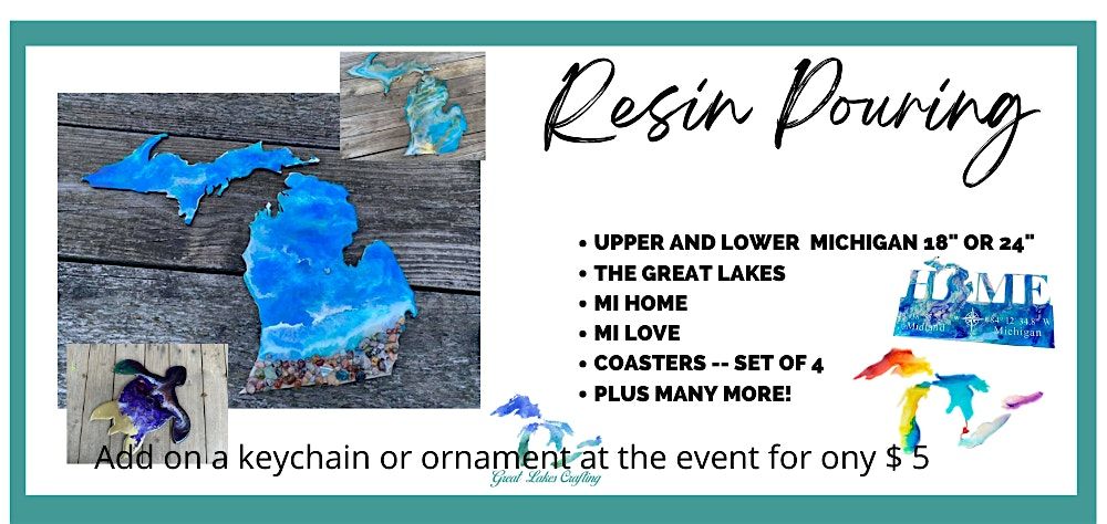 Waterford Resin Pour Upper\/Lower Michigan (225+ Shapes to Choose From)