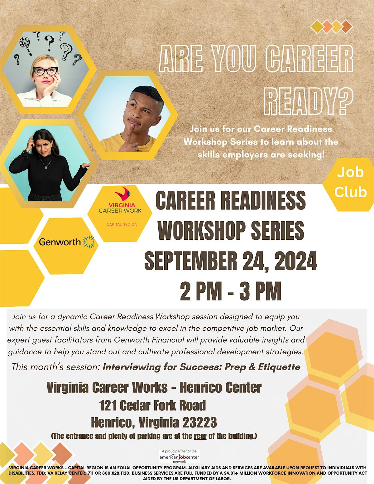 Virginia Career Works - Henrico Center's Career Readiness Workshop